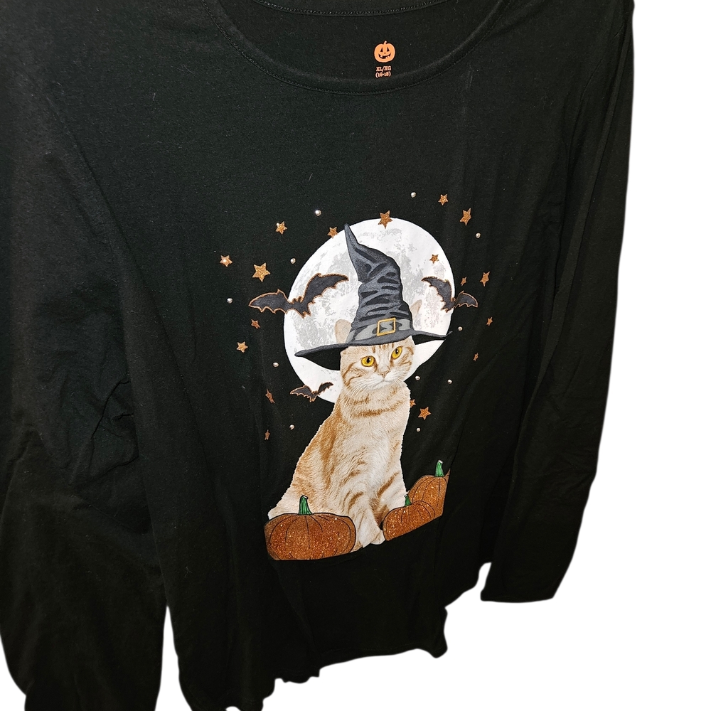 Women's Halloween Kitty Witch Long Sleeve